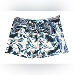 NWT - Elastic Waist Swim Shorts - Waves Print